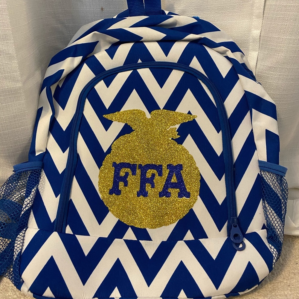 Blue FFA backpack